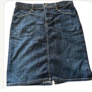 Banana Republic Dark Blue Cactus Denim Pencil Skirt